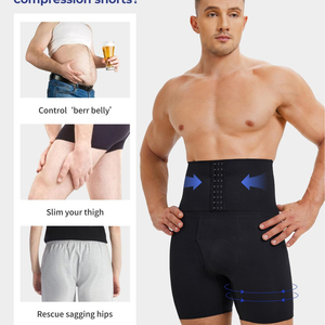 Promotion : Boxer gainant taille haute pour <span class=keywords><strong>homme</strong></span>, avec compression abdominale et effet amincissant, extensible, pour ventre de boîte - Product Image 4