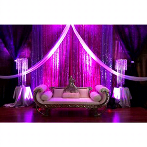 Escenario de Cristal para Bodas Indias, Decoración Premium para Recepciones de Bodas Asiáticas, Escenario para la Noche de Bodas - Product Image 1