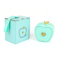Boîte en plastique pour pomme de Noël - Boîte cadeau extensible pour pomme - Boîte de décoration pour bague et collier de la Saint-Valentin