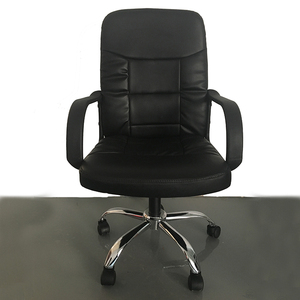 Silla giratoria ergonómica de oficina con ruedas, asiento de cuero pu personalizado de fábrica, con elevación inclinada, para ordenador, escritorio y oficina - Product Image 4
