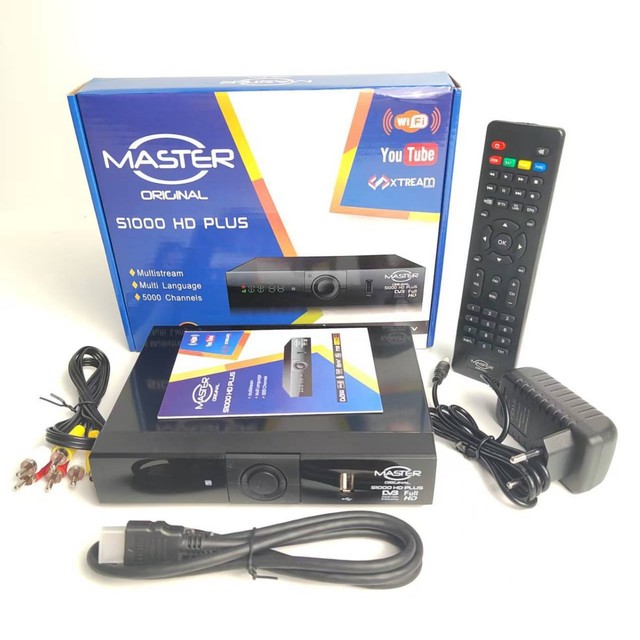 DVB S2 Satellite Receiver Master S1000 Set Top Box Decoder 1080P WiFi 12 Months Plastic