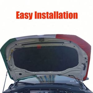 Housse de capot élastique mexicaine pour décoration extérieure de voiture 2024, ne se décolore pas, drapeau du Mexique, style fanion de mât en fibre de verre - Product Image 2