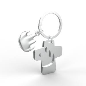 Vente en gros de porte-clés décoratifs avec motif de flamme argentée et perle exquise de qualité supérieure Porte-clés artisanal en métal pour filles - Product Image 6