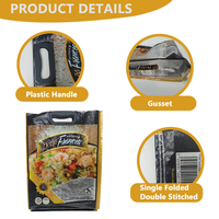 Sacs d'emballage pour riz en PP tissé laminé BOPP imperméables de 8 kg (18 lb) imprimés sur mesure, sacs à céréales de qualité alimentaire en gros