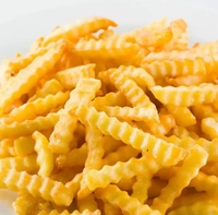 Meilleur prix 12mm congelé IQF froissé coupe pré-frit spirale bandes de pommes de terre cuisson rapide frites emballage alimentaire en gros en vrac