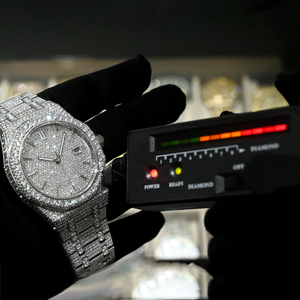 Montre en diamant Moissanite VVS pour homme, style HIP HOP Iced Out, mouvement automatique, fabricant OEM de montres automatiques - Product Image 6
