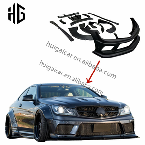 Per <span class=keywords><strong>2014</strong></span> <span class=keywords><strong>Mercedes</strong></span> classe <span class=keywords><strong>C</strong></span> W204 C63 LB stile auto paraurti anteriore posteriore ampio Bodykit per W204 coupé berlina Wide Body Kit - Product Image 1