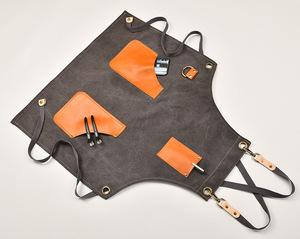 Tablier en cuir de toile épaissie résistant à l'usure coiffeur masculin tatoueur <span class=keywords><strong>femme</strong></span> <span class=keywords><strong>barman</strong></span> - Product Image 6