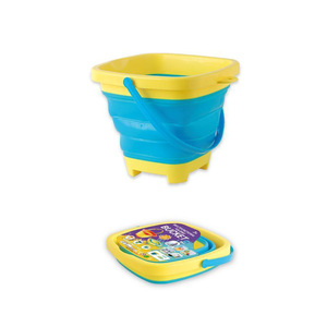 <b>Cheap</b> Plastic Kids Summer <b>Sand</b> Water Toy Outdoor Garden Playing Toys 2L Fold-up Foldable Folding Beach Bucket - Product Image 4