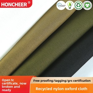 Tissu Cordura en nylon 66 recyclé certifié GRS, 500D, tissé, imperméable, robuste, avec traitement TC rapide, pour sacs, tentes, vêtements de travail - Product Image 1