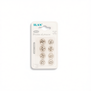 ILAN Bottoni a Pressione in Metallo 13mm 8 Pezzi per Abbigliamento e Borse - Product Image 1