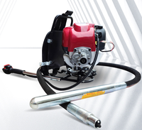 Vibrateur à béton électrique portatif AJZN 2300W, moteur, tige vibrante de 1,5 mètre, alimenté par batterie, 1,5 Ah, haute efficacité, 1 an de garantie