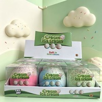 Jouet Squishy Géant Crème Glacée, Jouet Anti-Stress à Remontée Lente Grande Taille, Décoration de Bureau Mignonne en Forme de Crème Glacée Saupoudrée, Cadeau