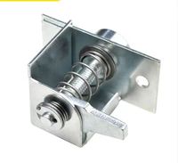 Loquet de sécurité industriel pour porte de placard, panneau métallique, avec trou de serrure hexagonal et verrouillage par came, sécurisé et durable