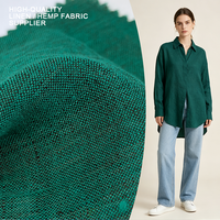 Tissu en toile tissée 50% chanvre 50% lin 124 GSM Largeur 54/55" Textile coloré écologique respirant pour chemise, robe, manteau, gilet, jupe, vêtements