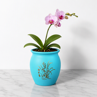 Pots de fleurs en plastique PP robustes en gros avec trou de drainage, légers, durables, style moderne et mignon pour la maison, l'intérieur et le jardin