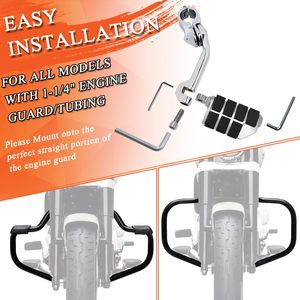 Supports de repose-pieds réglables personnalisables pour motos Harley Touring Street Glide Electra Glide Road King - Product Image 5