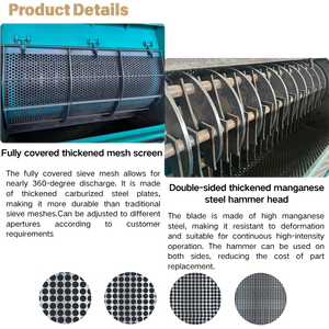 เครื่องบดเศษไม้ขนาดใหญ่160กิโลวัตต์เหมาะสำหรับการบดอัด<span class=keywords><strong>3</strong></span>-7ซม. บล็อกไม้ขนาดเล็กเป็นเศษไม้ - Product Image 4