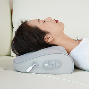 Cervical Spine Massager Electric Neck Shoulder Massage Pillow Rechargeable Heating Kneading Portable Home Use Gray - Product Image 1