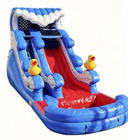 Toboggan aquatique gonflable en PVC pour divertissement aquatique commercial en plein air