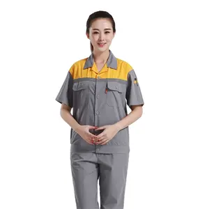 Women and men working clothes anti-static acid-alkali protective work clothes for chemical laboratories