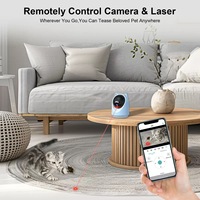 Cámara 5G para Mascotas con Reconocimiento IA, Seguimiento Automático, Juguete Láser Inteligente para Gatos, Monitoreo PTZ en la Nube