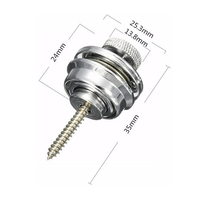 Chrome Straplocks Bouton Guitare Électrique Sangle Serrure Pour Acoustique Folk Classique Basse Guitarra Bouton Partie Sangle