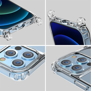 Étui de téléphone avec cordon pour <span class=keywords><strong>iPhone</strong></span> 17 16 15 14 13 12 Pro - Meilleure vente, transparent, en TPU et PC, antichoc et moulé par injection - Product Image 5
