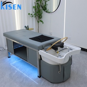 Kisen Automatic Shampoo Massage Bed Fashion Salon Head Spa <b>Table</b> Customized Hair Wash Machine with Beauty Facial Pads - Product Image 1