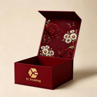 Caja de Papel Magnética de Lujo con Logotipo Personalizado de Fábrica al por Mayor para Embalaje de Cajas de Regalo, Cierre Magnético, Cartón Rígido