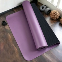 Tapis de yoga en caoutchouc naturel, 5 mm d'épaisseur, antidérapant, écologique, 183 cm, tapis d'exercice pour la remise en forme, adhérence sur surface sèche ou humide