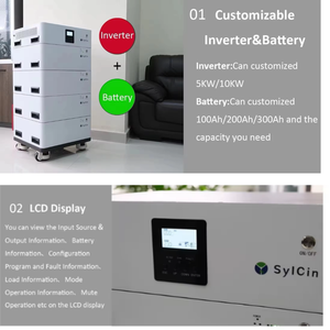 Sistema de Baterías de Litio Apilables de Alto Voltaje de 48V/51.2V 100Ah 200Ah 300Ah Escalables para Almacenamiento de Energía Comercial - Product Image 2