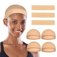 Ensemble de filets à cheveux et de fixations pour perruques Jinke. Pack de 4/1 ou 2/1. Bandeau antidérapant en silicone de qualité alimentaire transparent pour perruques en dentelle, extensions et postiches.