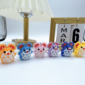 4mm Acrylic Candy Color <b>Customized</b> Cute Animal Keyrings Promotion Gifts Kids Shoulder Bag Charm DIY Lovely Hamster <b>Keychain</b> - Product Image 1