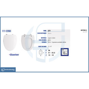 Sièges de toilette GSI Vaso City Copriwater, produit de qualité supérieure - Product Image 5