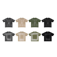 T-shirt en coton pour homme, tendance estivale, style européen et américain, effet délavé vintage, manches courtes