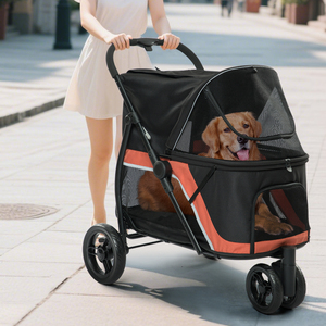 लक्जरी ढहने वाले कुत्ते पालतू जानवर 4 पहियों मध्यम और बड़े कुत्तों के लिए - Product Image 1