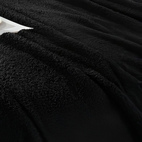 Couverture en polaire corail noire taille Queen, douce, pour lit, jeté, toutes saisons, usage domestique