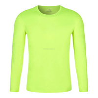 T-shirt de course personnalisé 100 % polyester pour homme et femme, séchage rapide, col rond, impression intégrale par sublimation, écologique, anti-boulochage, sport