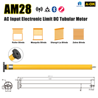 Motor Tubular Electrónico para Persianas Enrollables de Aleación de Aluminio Zigbee 3.0 de Alta Calidad AM28-1.8/30-ES-E-Z para Sala de Estar