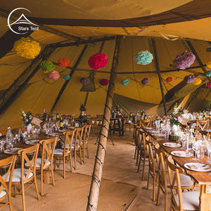 <span class=keywords><strong>Tipi</strong></span> de tente de camping indien en toile de style pyramide luxueux - Product Image 4