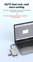 USB3.0 8 In 1 USB HUB Adaptor Multiport RJ45 1000M Ethernet TF/SD Card Reader Multifungsi Mendukung Stasiun Docking Tipe C