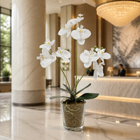 OH ARTS Fleurs artificielles en latex au toucher réel, orchidées Phalaenopsis, pour centre de table de mariage, fabrication artisanale de qualité supérieure, style moderne
