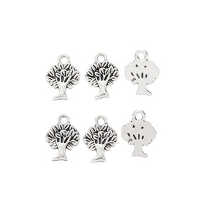 Colgante de árbol calado de aleación de zinc con diseño de follaje texturizado para regalos de reunión familiar - Product Image 2