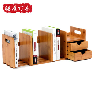 Bamboo <b>Mini</b> Bookshelf With Drawer Desktop Storage Simple <b>Desk</b> Organizer For Student Office Use - Product Image 5