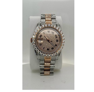 Elegante Reloj de Plata con Moissanita de Alta Calidad, Reloj de Pulsera de Moda, Estilo Joyería Brillante para Mujeres y Hombres, para Fiestas y Uso Diario - Product Image 1