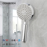 Pommeau de Douche Moderne à Haute Pression 5 Fonctions en Plastique ABS Finition Chromée Écologique Installation Facile pour Douche de Bain