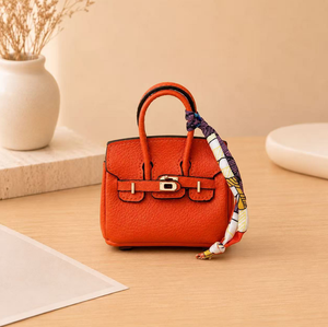 Luxury <b>Mini</b> PU Leather Bag Keychain Openable Portable Storage <b>Pouch</b> Creative Small Coin Purse Bag Pendant Car Key Chains Pendant - Product Image 3