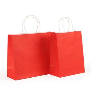 Bolsa de Compra Biodegradable, Bolsa de Papel Kraft Amarilla Personalizada con Impresión para Tiendas - Product Image 4