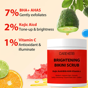 <span class=keywords><strong>Gommage</strong></span> corporel éclaircissant et blanchissant à l'acide kojique, vitamine C, AHA et BHA pour les aisselles, l'intérieur des cuisses, la zone <span class=keywords><strong>intime</strong></span> et le maillot de bain - Product Image 2